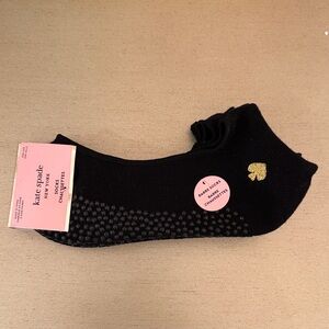 NWT Kate Spade Black No Show Barre Socks One Size